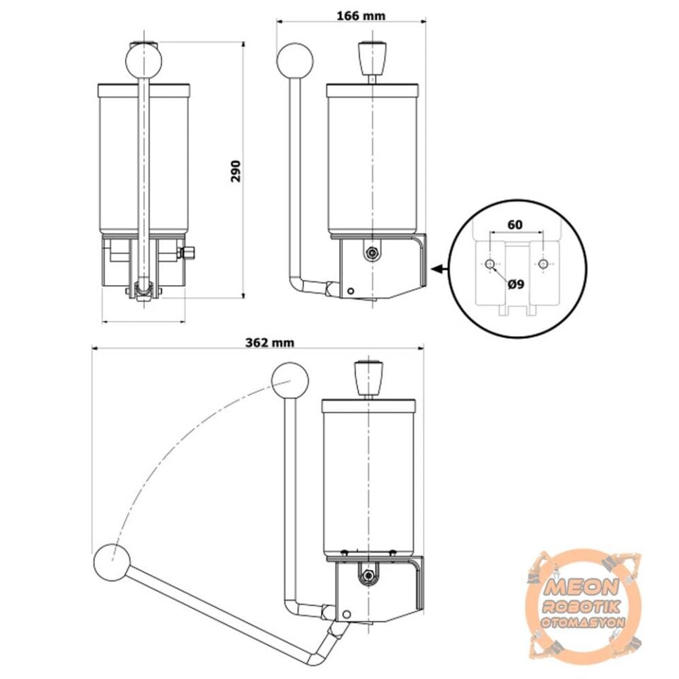 Allfett Manuel Yağlama Pompası-Gres Yağı HP01 Modeli