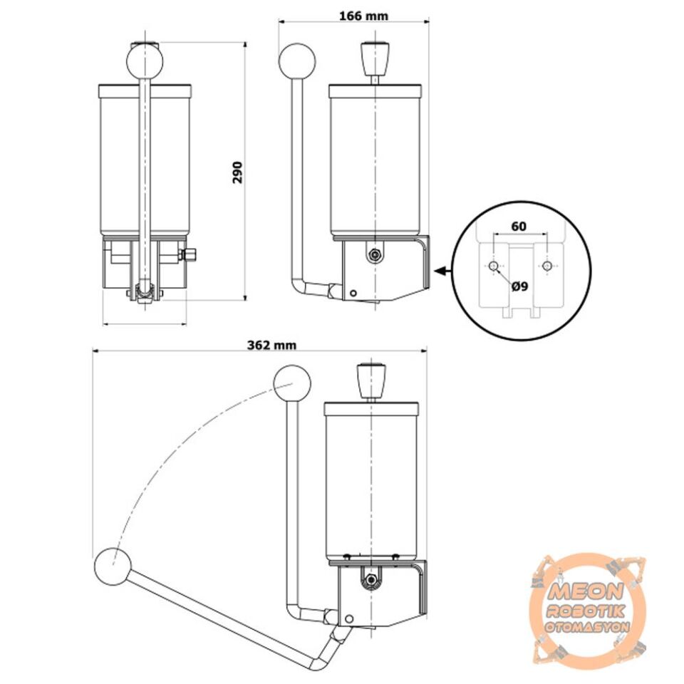 Allfett Manuel Yağlama Pompası-Sıvı Yağ HP02 Modeli
