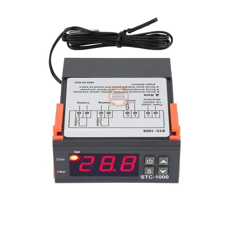 STC-1000 12V Ekranlı Dijital Termostat Sıcaklık Kontrol Cihazı