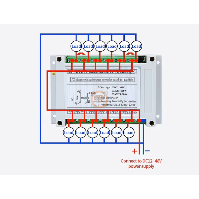 433 MHz Kablosuz Röle Kiti 12 Tuşlu | 500m Menzil | RF Uzaktan Kumanda