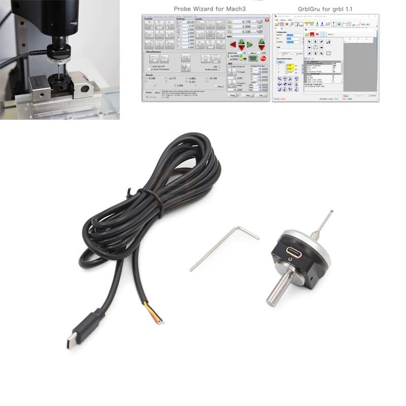 CNC 3D Kenar Bulucu, XYZ Ekseni Dokunmatik Ölçüm Probu,V6/TP06 3D-Mach3/Grbl