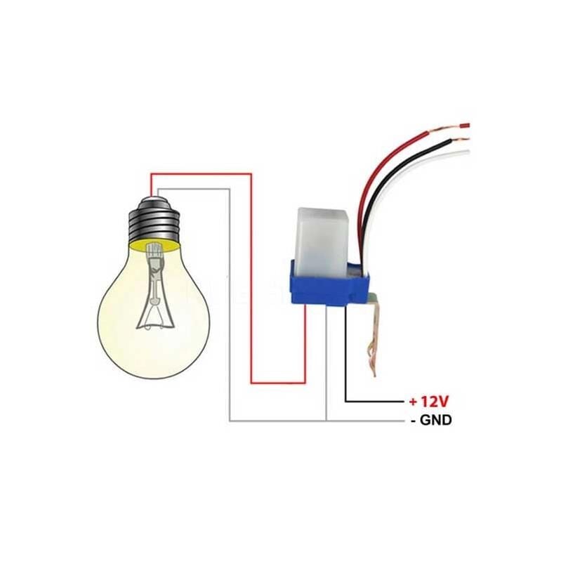 Aso-As-10 DC-AC 12V Fotosel Otomatik Işık Sensörü-Sokak Lamba Fotoseli