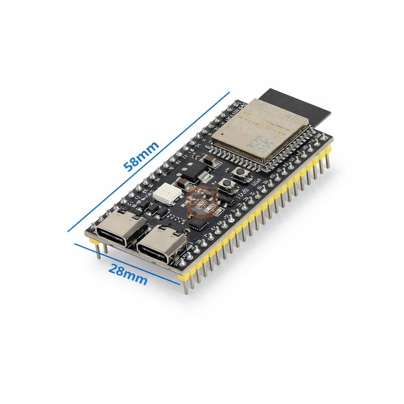 ESP32-S3 N16R8 WiFi + Bluetooth 5 Geliştirme Kartı – 16MB Flash, 8MB PSRAM, Çift Çekirdek 240MHz, USB Type-C
