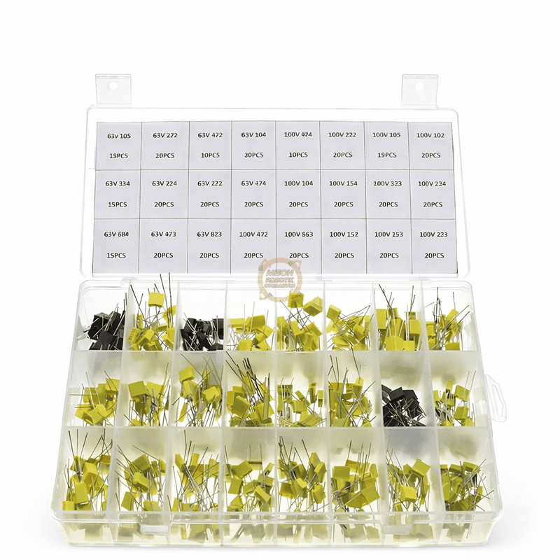 460 Adet nF/mF Polyester Kondansatör Seti – 24 Farklı Değer – 63V / 100V (Kapasitör)
