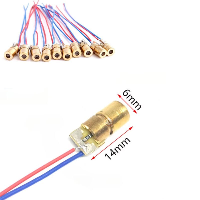 5V Ayarlanabilir Mini Nokta Lazer Diyot 650nm 5mW