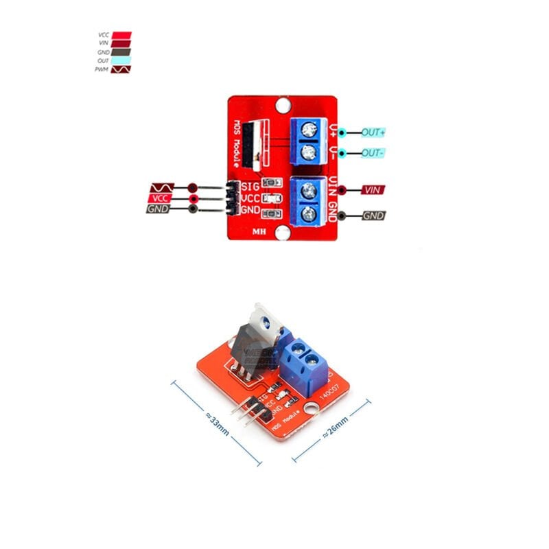 IRF520 MOSFET Sürücü Kartı