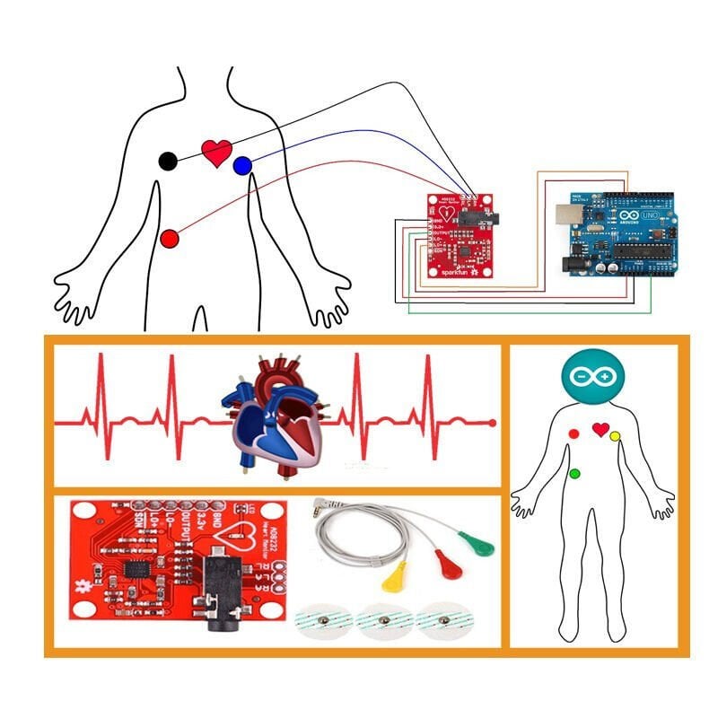 AD8232 EKG Kalp Atışı İzleme Sensör Modülü – Nabız Sensörü