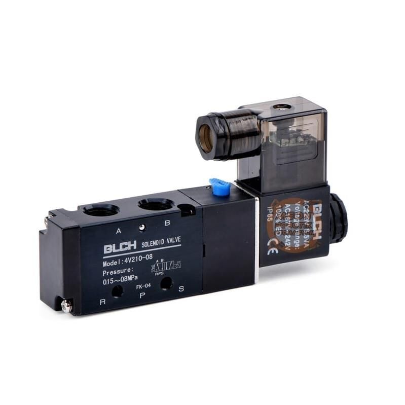 Blch 4V210-08B Dc 24V 2 Pozisyonlu 5 Yollu Pnömatik Solenoid Valf