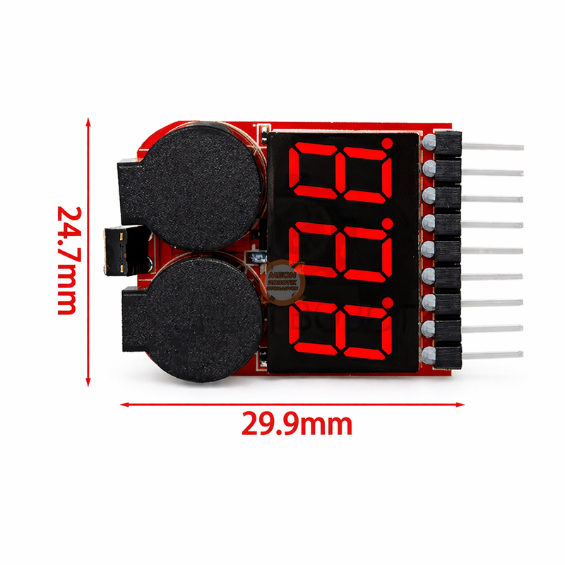 LiPo Volt Ölçer 1S-8S Alarm Modülü Hücre Gerilim Test Cihazı RC Drone Arduino Uyumlu