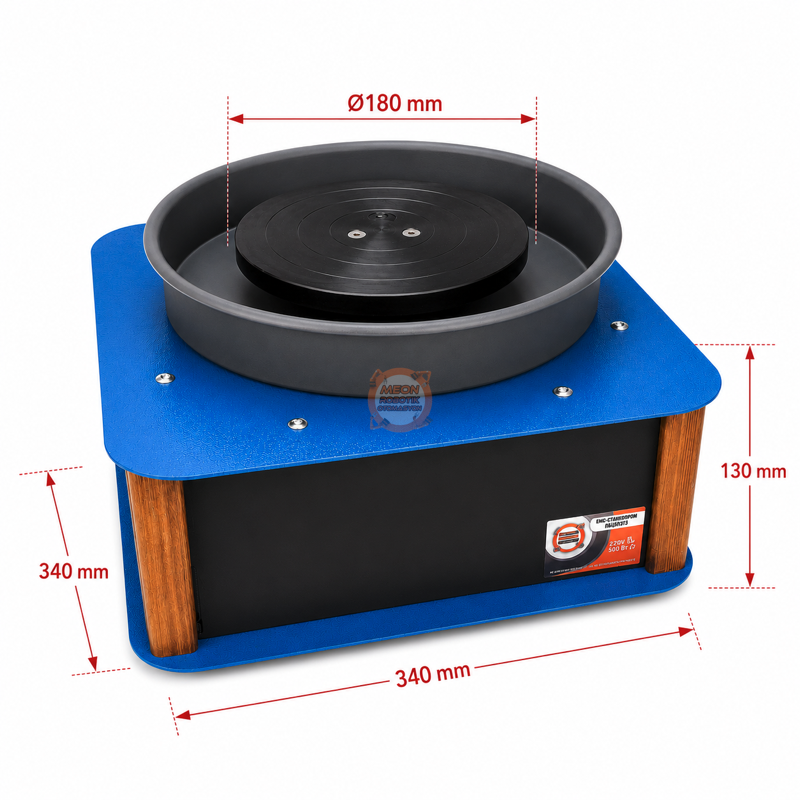 Masaüstü Çömlek Tornası 200 RPM Ayarlanabilir Delrin Tabla 220V Seramik Yapım Makinesi