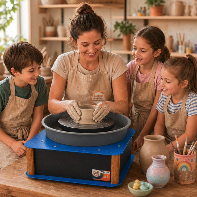 Masaüstü Çömlek Tornası 200 RPM Ayarlanabilir Delrin Tabla 220V Seramik Yapım Makinesi