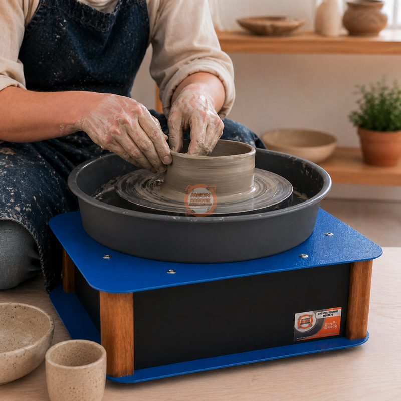 Masaüstü Çömlek Tornası 200 RPM Ayarlanabilir Delrin Tabla 220V Seramik Yapım Makinesi