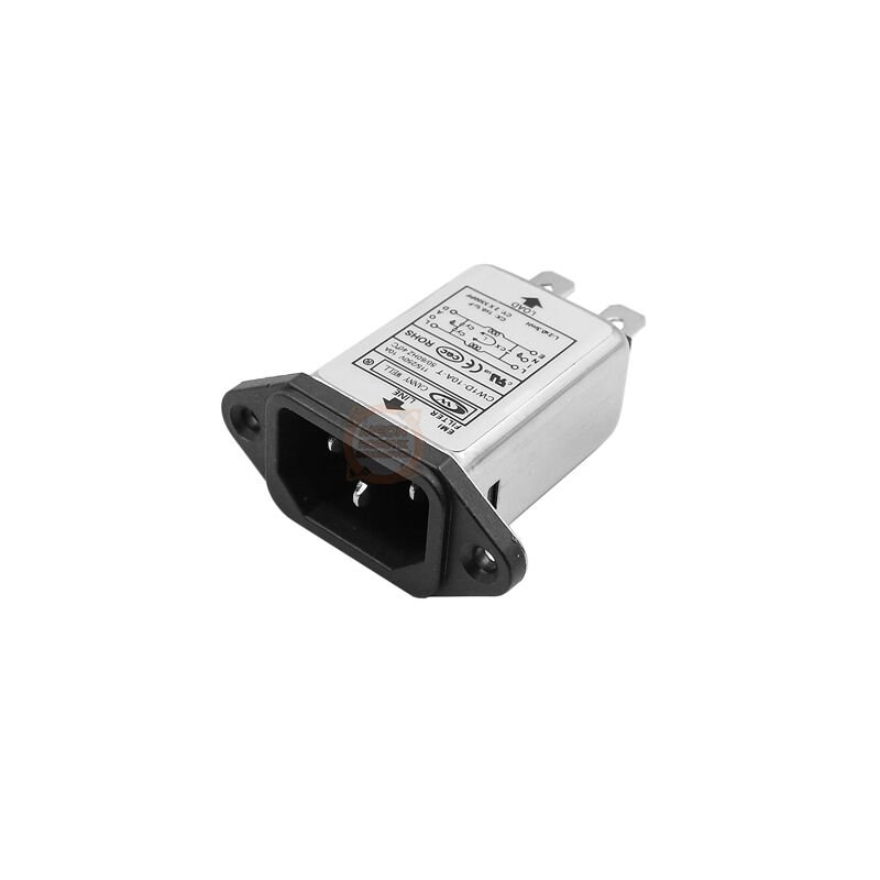 CW1D-10A-T EMI Filtreli Soket 250V 10A C14 Erkek Şebeke Gürültü Filtresi