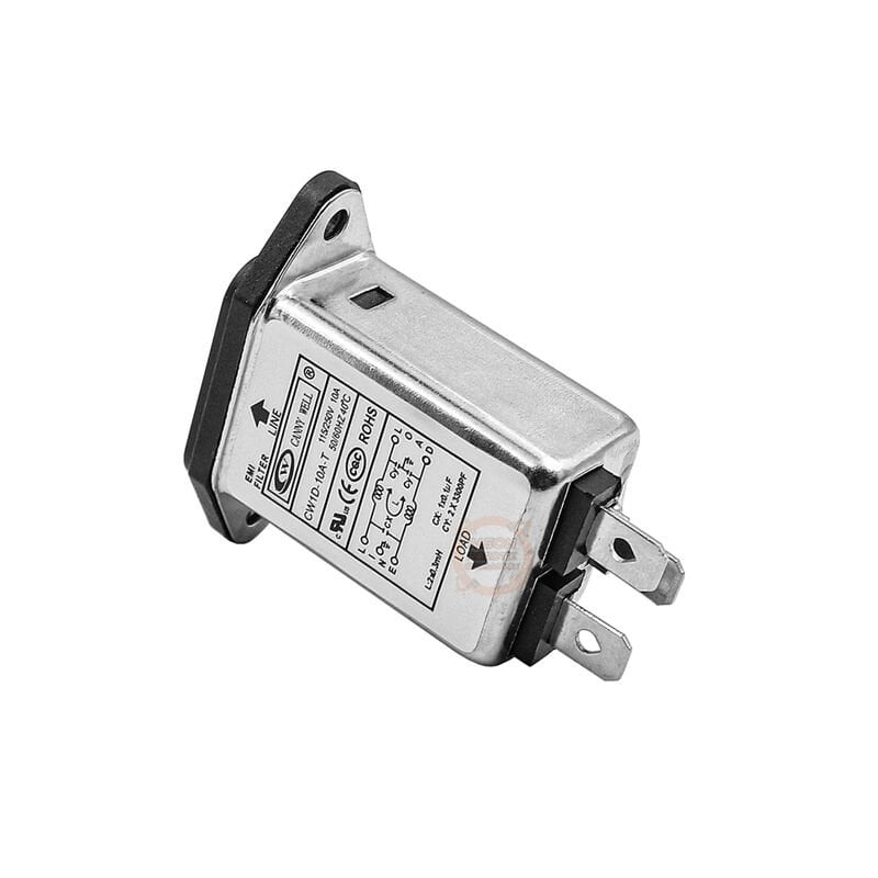 CW1D-10A-T EMI Filtreli Soket 250V 10A C14 Erkek Şebeke Gürültü Filtresi