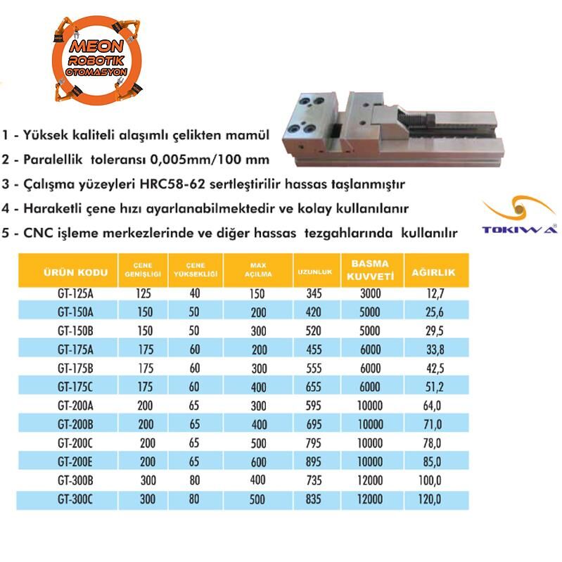 Tokiwa Süper Hassas Cnc Mengenesi 175×300