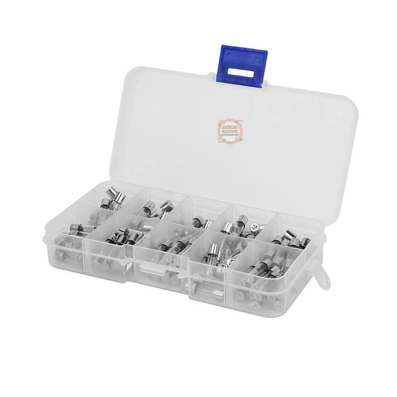 Cam Tüp Sigorta Seti 100 Parça - Cam Sigorta 5x20mm 0.5A-30A
