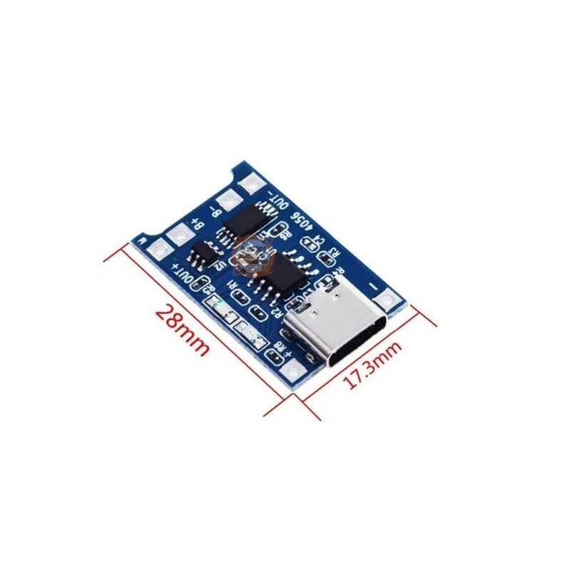 TP4056 Type-C Usb 5V 1A 18650 Lityum Pil Şarj Modülü