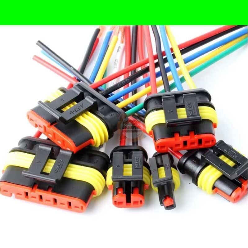 5-Pin Su Geçirmez Kablolu Konnektör Soket Takımı-Araba Oto Marin Elektrik Soket Kiti