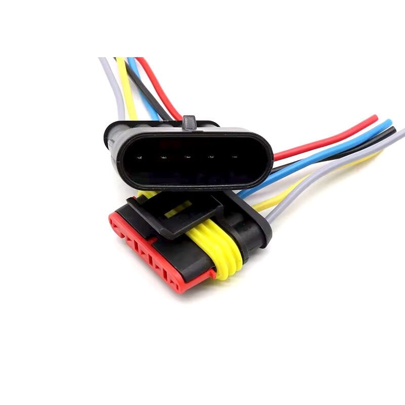 5-Pin Su Geçirmez Kablolu Konnektör Soket Takımı-Araba Oto Marin Elektrik Soket Kiti