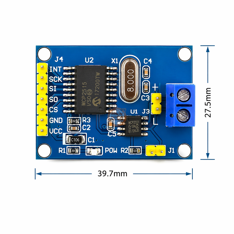 MCP2515 CANBUS Modül SPI CAN Haberleşme Kartı TJA1050 Otomasyon ve Araç Sistemleri