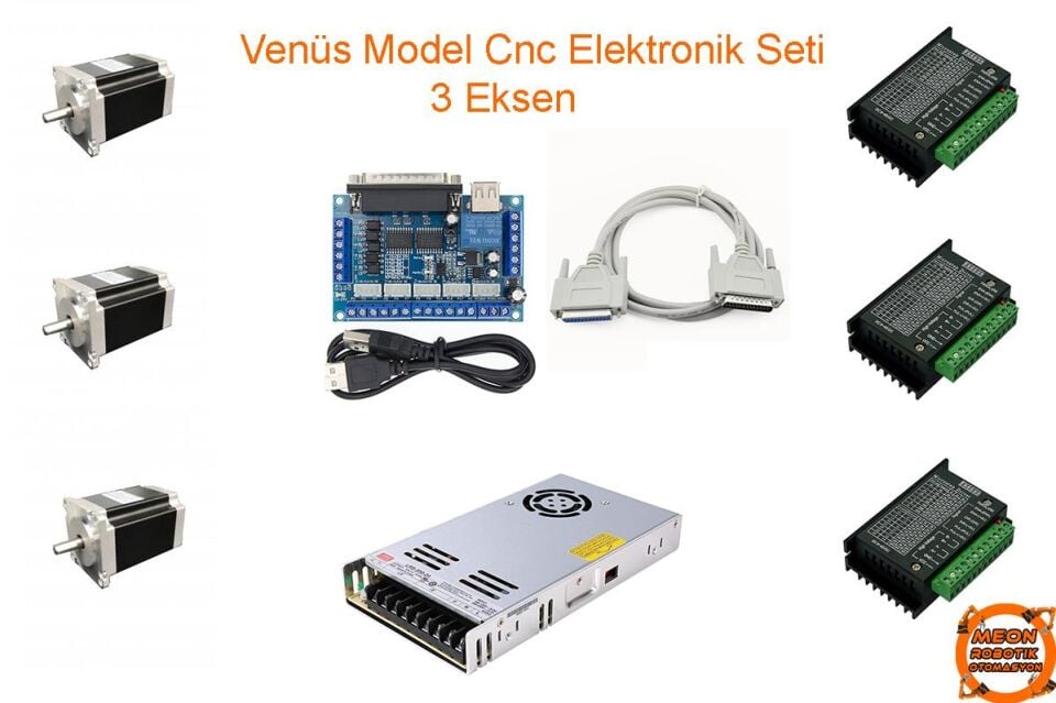 Venüs Model 3 Eksen Cnc Elektronik Seti