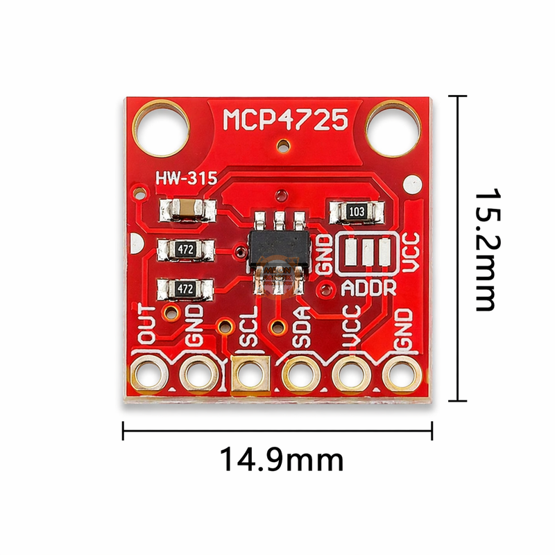 DAC Modül MCP4725 I2C 12-Bit Breakout Analog Çıkış Kartı Arduino Uyumlu