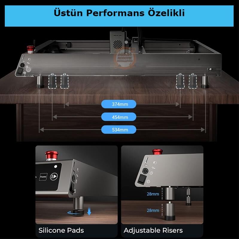 Creality Falcon2 22W Lazer Gravür Kazıma Kesme Makinesi Hava Destekli