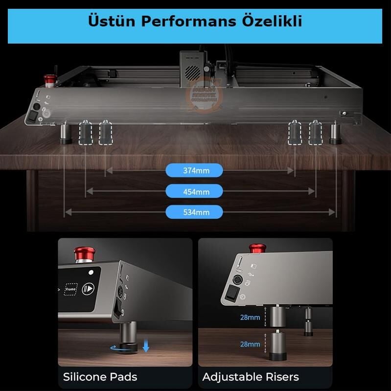 Creality Falcon2 22W Lazer Gravür Kazıma Kesme Makinesi Hava Destekli