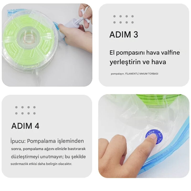 Vakum Pompası Filament Poşeti İçin El Tipi Manuel Hava Tahliye Pompası