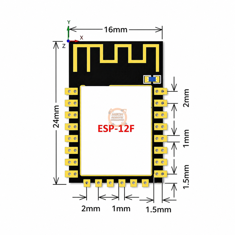 ESP8266 WiFi Modülü ESP-12F 2.4GHz TCP/IP IoT Arduino Uyumlu