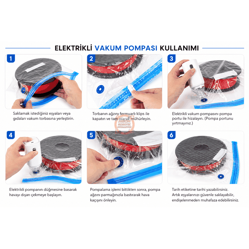 Elektrikli Vakum Pompası Filament Saklama Poşeti Uyumlu Mini Hava Tahliye Cihazı