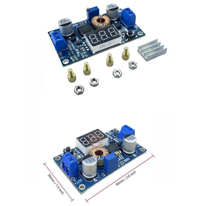 XL4015 75W 5A DC-DC Voltmetreli Ekranlı Voltaj Düşürücü Modül