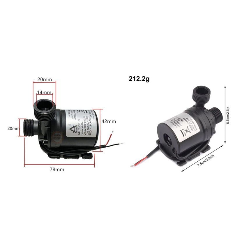 DC 12V Fırçasız Motor Dalgıç Su Pompası AW500S - 800L/H