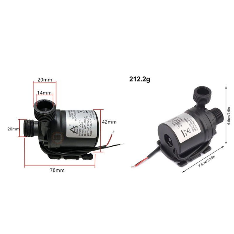 DC 12V Fırçasız Motor Dalgıç Su Pompası AW500S - 800L/H