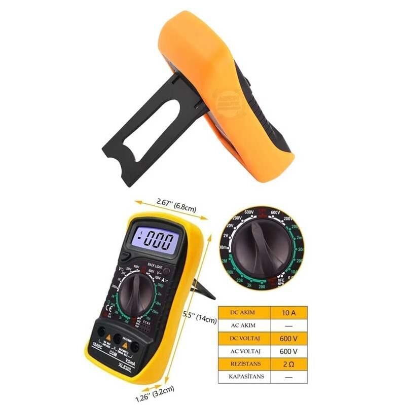 XL830L Dijital Multimetre Avometre Led Ekranlı Ölçü Aleti