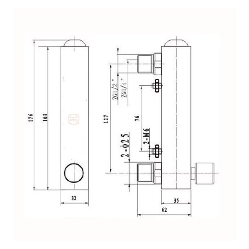 LZM-15 Ayar Vanalı 10-160 L/H Su Akış Ölçer Şamandıralı Debimetre