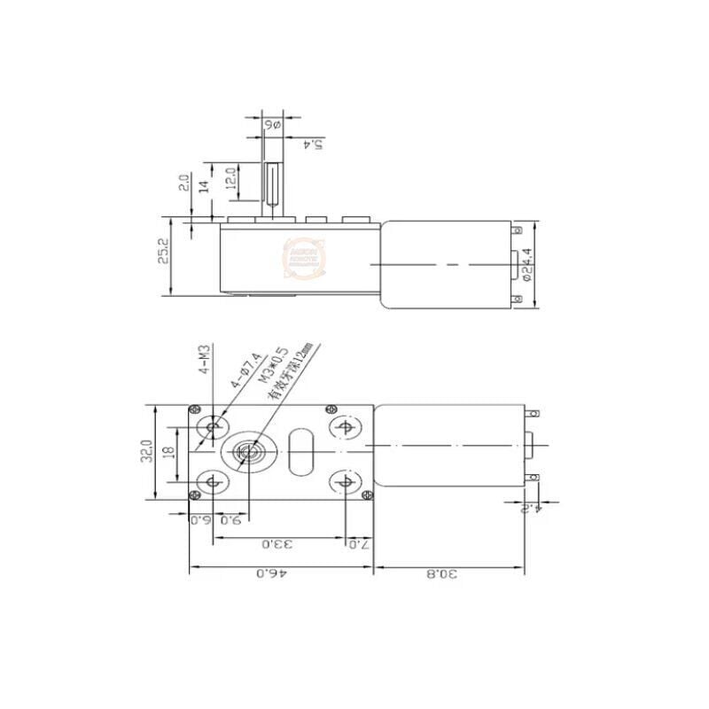 JGY370 12V 10 Rpm Redüktörlü L Tipi Yüksek Torklu Dc Motor