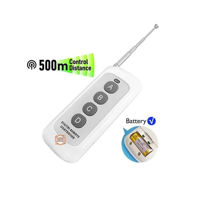 Dc 6-30V RF Kablosuz Uzaktan Kumanda 4 Kanal 10A 433 Mhz 500M Alıcı Verici Seti