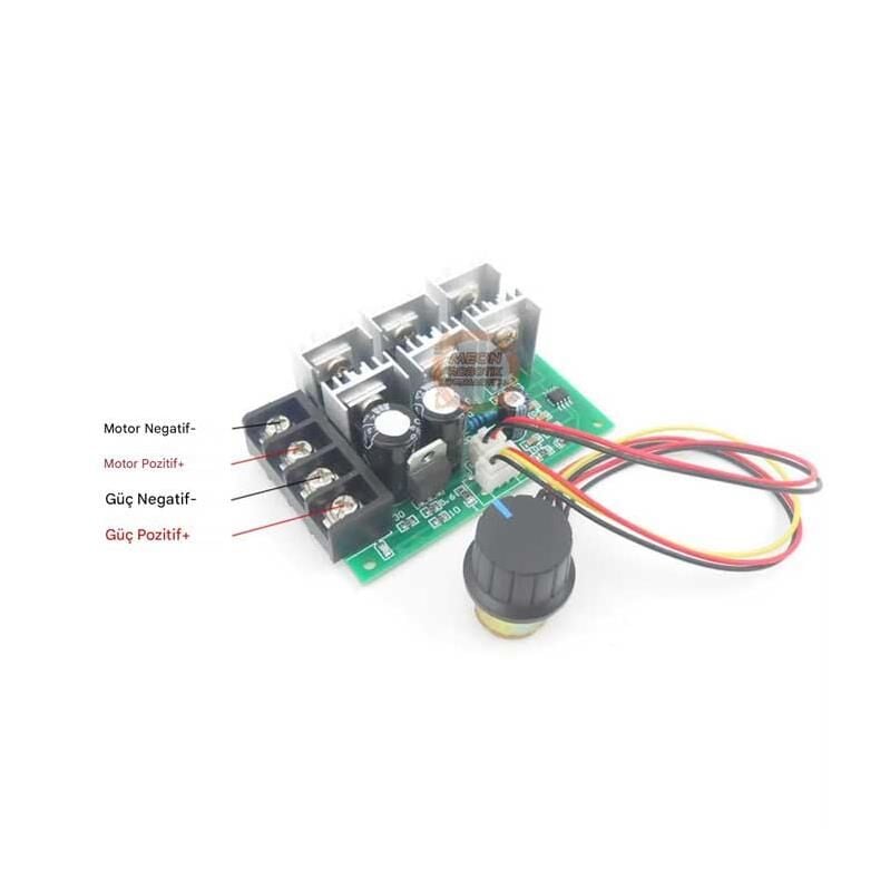 Dc 9-55V 40A 2000W Pwm Dc Motor Hız Kontrolcüsü