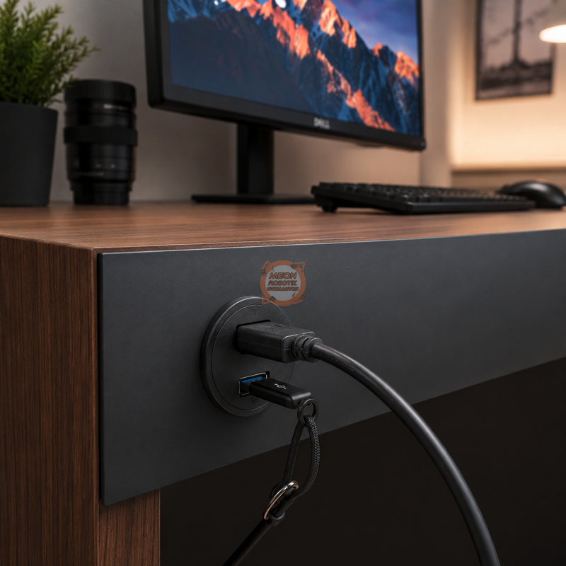 USB HDMI Panel 2 Metre USB 3.0 + HDMI Gömme Montaj Uzatma Kablosu