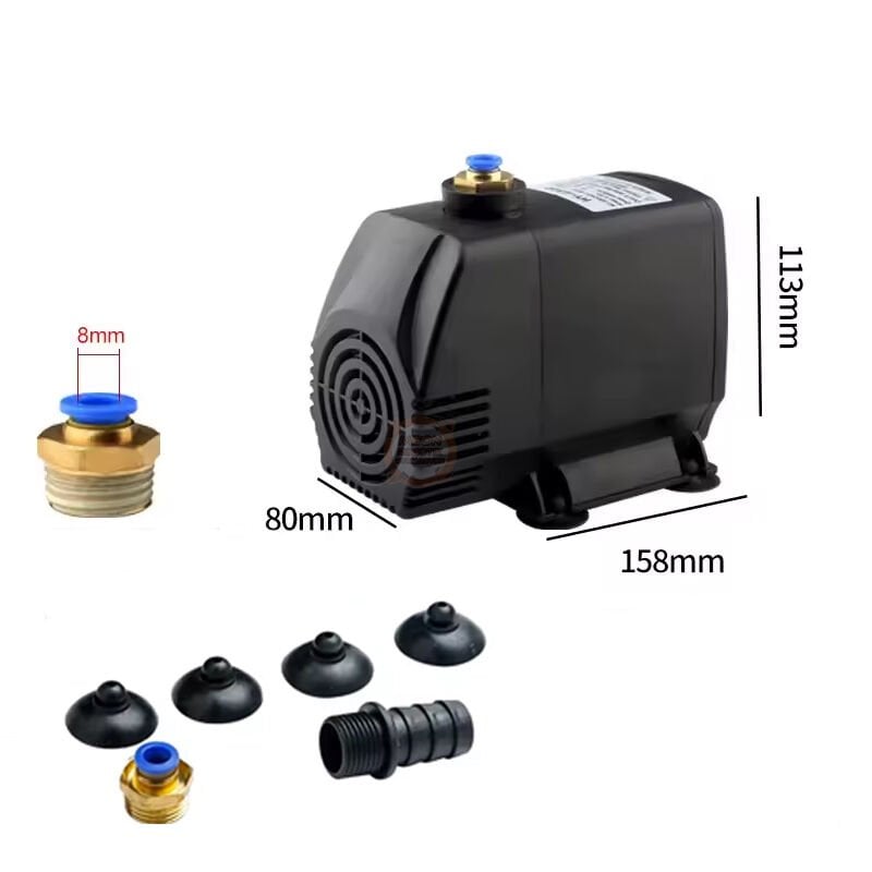 80W 3500L/H Dalgıç Pompa CNC Router ve CO2 Lazer Soğutma Pompası