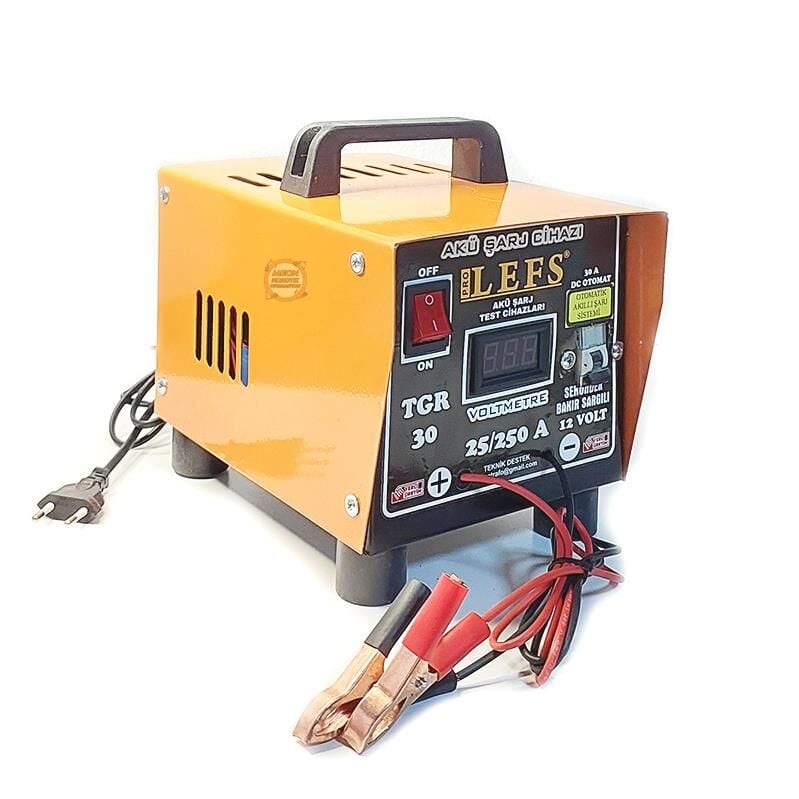 Pro Lefs 12 Volt 30 Amper Bakır Sargılı Akü Şarj Cihazı-Akıllı Otomatik Şarj Sistemli