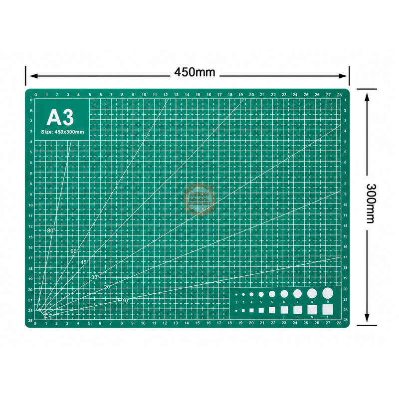 Kesim Matı A3 300x450 mm PVC Ölçülü Hobi ve Maket Çalışmaları