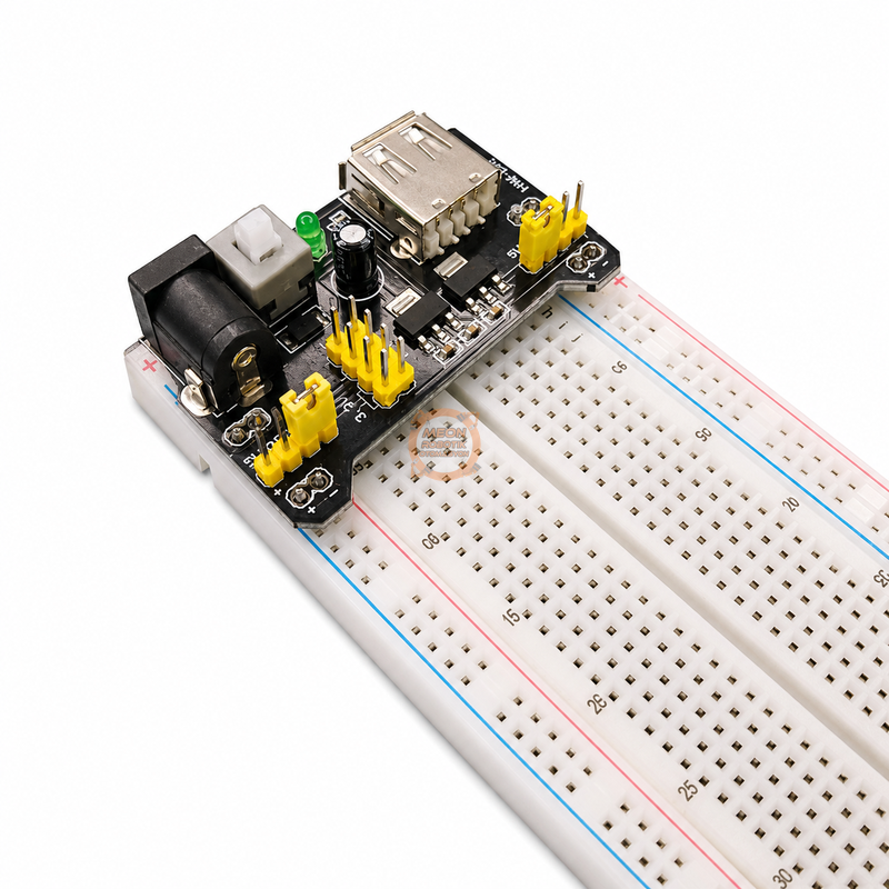 Breadboard Güç Kartı 3.3V/5V MB102 Uyumlu Prototip Devre Besleme Modülü