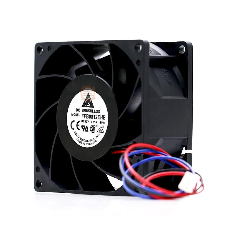 Delta 80x80x38mm 12 Vdc Kare Güçlü Fan-FFB0812EHE Soğutma Fanı