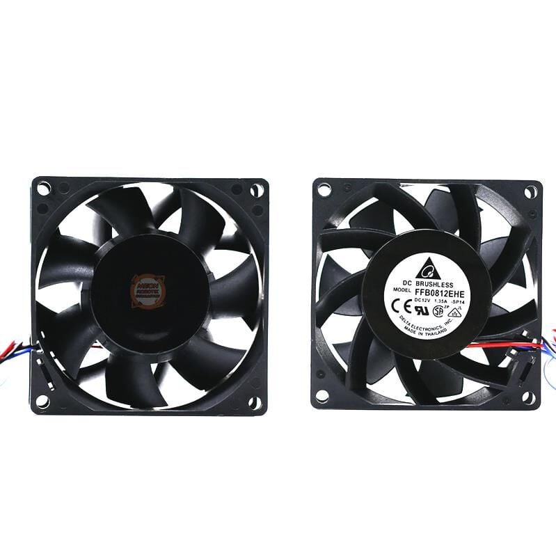 Delta 80x80x38mm 12 Vdc Kare Güçlü Fan-FFB0812EHE Soğutma Fanı