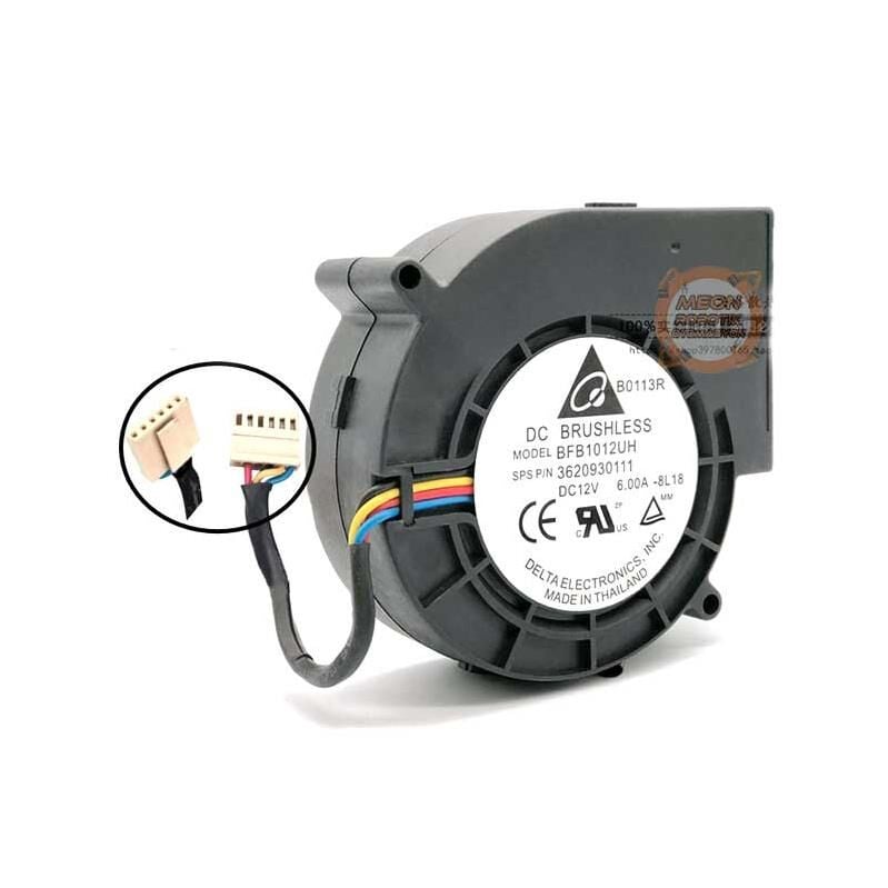 Delta BFB1012UH 12V 6A Turbo Yüksek Hava Üfleyici Salyangoz Fan-Süper Şiddetli Hava Akışı