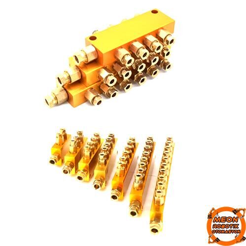 Ayarlanabilir İğne Vanalı Yağ Dağıtıcı Distribütör 2 Yollu