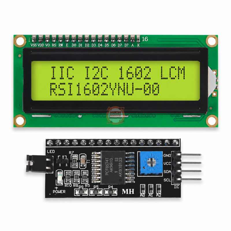 LCD Ekran 2x16 I2C Modüllü 5V Arduino Uyumlu Display