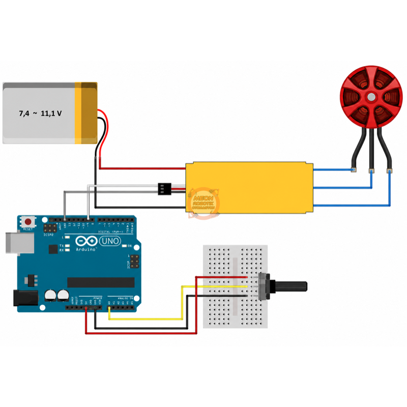 30A ESC Fırçasız Motor Sürücü 2-3S LiPo BEC Destekli RC Uçak Drone için